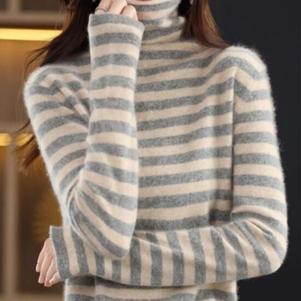 Rellawear Polar Stripe Knit Top 3color Mq241219