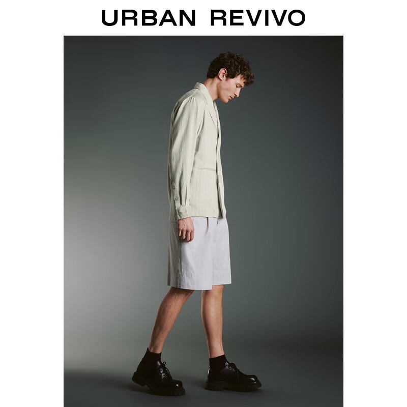 UR 2024 Men's Contrast Stripe Suit Collar Jacket