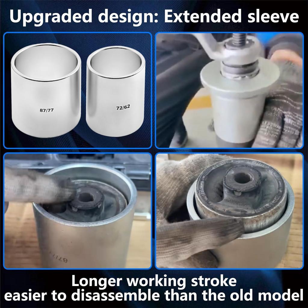 37Pcs Pull & Press Sleeve Kit, Universal Seal Bearing Bushing Tool Kit with 4 Spindles & Case