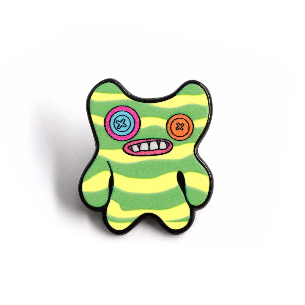 Quirky Cartoon Monster Tooth Brooch: Colorful, Unique Gift Pin Accessory