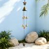 Vintage Butterfly Wind Chime Metal 6 Bells Retro Design for Home Outdoor Hanging Decor