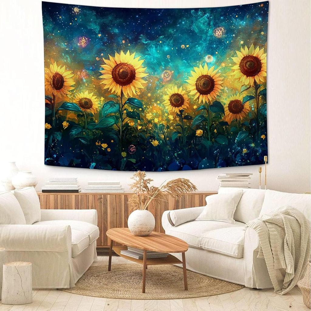 Reading Wall Art Colorful Flowers Ghost Print Tapestry Festival Home Party Wallpaper Dormitory Home Decoration