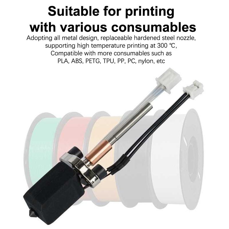 New Upgrade Hotend For Creality K1C/K1 Max Ceramic Heating Block Quick-Swap One-Piece Nozzle Kit Brass Hard 3D Printer Parts