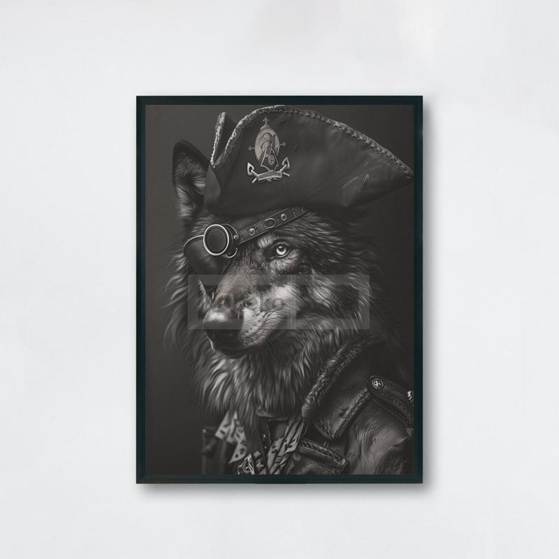 Gentleman Vintage Animals Poster Antique Design Prints Canvas Painting Retro Wall Art Pictures Home Room Monochrome Decoration