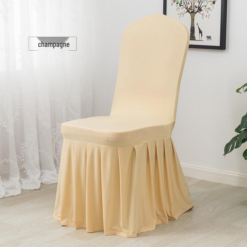 Universeller elastischer plissierter Stuhlhussenrock für Hochzeiten, Bankette, Hotels, Wohnungen und Restaurants.