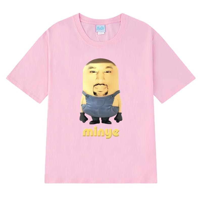 Hot Rapper Kanye West Minye Funny Meme Printed T Shirt Men Women Harajuku Hip Hop Streetwear Unisex Cotton Short Sleeve T-shirts
