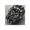 Invicta Pro Diver Quarz Uhr, 48mm, Gold/Schwarzes Edelstahlgehäuse, Polyurethanarmband, Schwarzes Zifferblatt, 6981, Herren