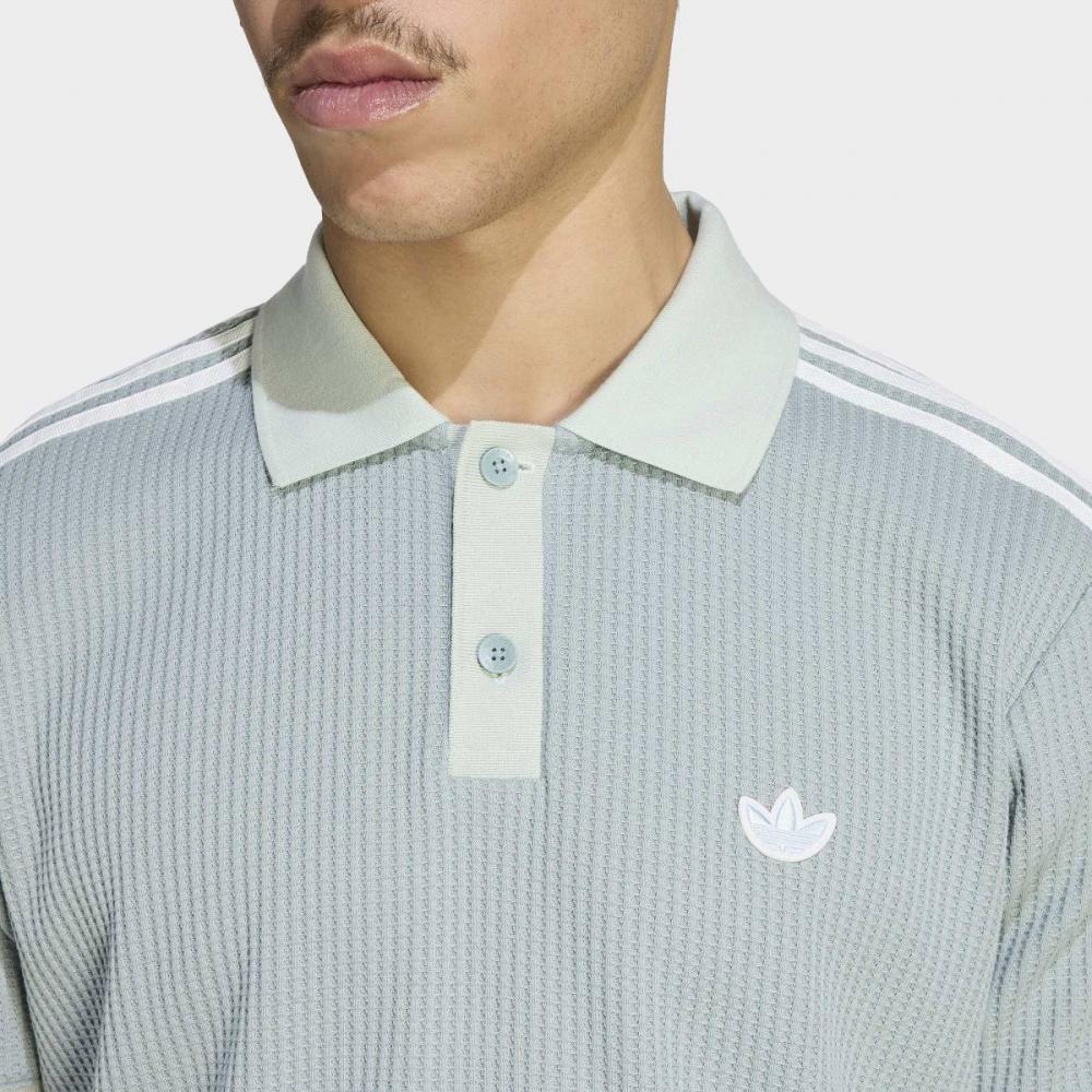adidas SuMMer Glow Waffle Knit Polo Shirt M