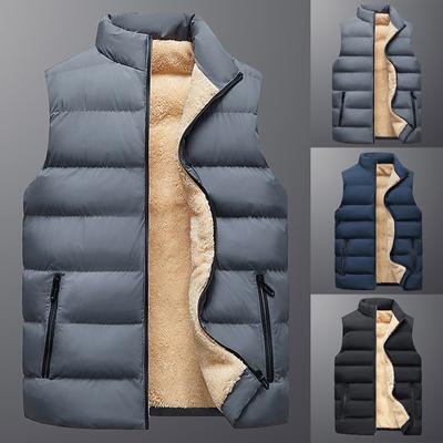 Men Casual Winter Warm Zipper Sleeveless Vest Jacket Coat Outwear Tops