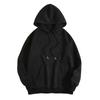 TOPLOT Men's Causal Solid Woolen Blend Hoodie with Hooded Neck (Mens-Hoodie-5047-Black-M)