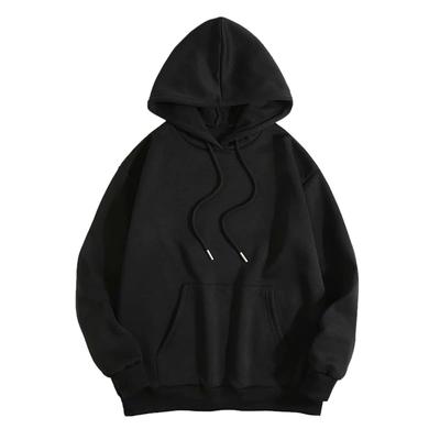 TOPLOT Men's Causal Solid Woolen Blend Hoodie with Hooded Neck (Mens-Hoodie-5047-Black-M)