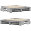 Bed Frame Concrete Grey 200x200 cm Particleboard