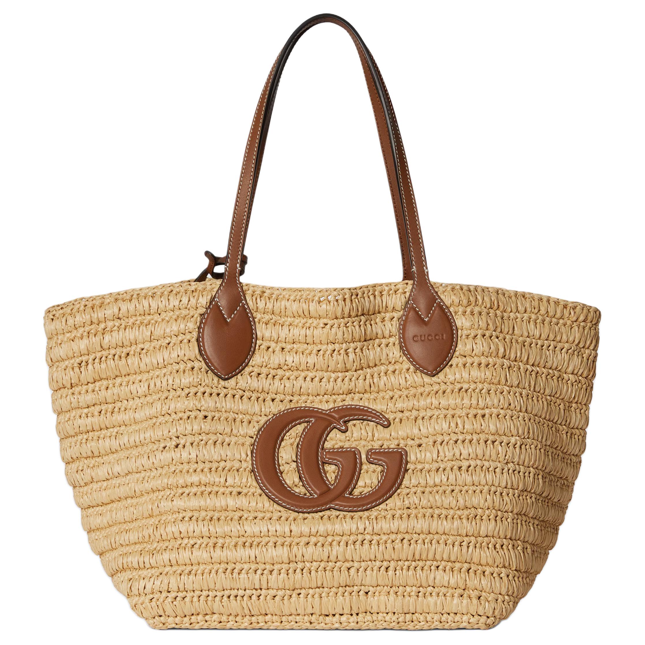 

Gucci Beige Leather Double G Hardware Tote Bag Women tote 836506-FAEQK-9769 Basic Set (Bag+Dust Bag)