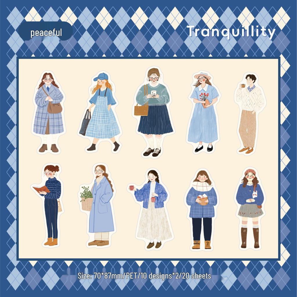 RetroStory Leisure Stickers: Scenery, Character & Creative Cartoon Journal Pack