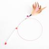 Pet Toys Steel Wire Color Feather Cat Teaser Cat Toy Free Bell Caterpillar, Fish, Mouse Cat Teaser Stick Pet Supplies Wholesale