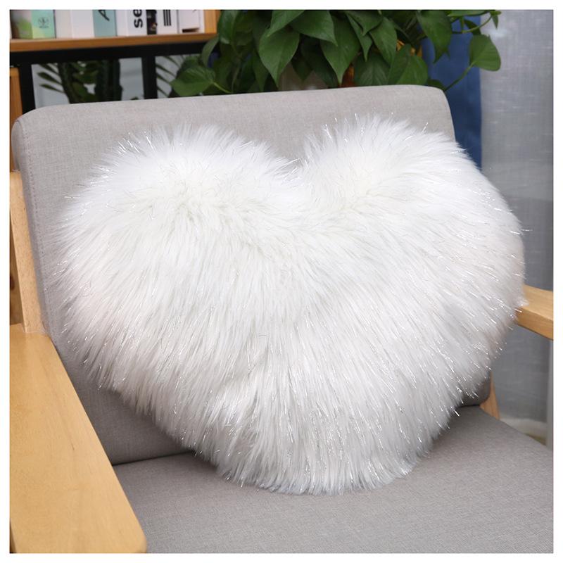 Nordic Australian Long Plush Faux Wool Cushion - Cute Girls' Bedside/Sofa Back Pillow Cover (Insert Not Included)