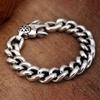 2026 Vintage Einfach Gut Kunst 13,5 mm Schwer Herren Silber Armband Schnalle Ring Trend