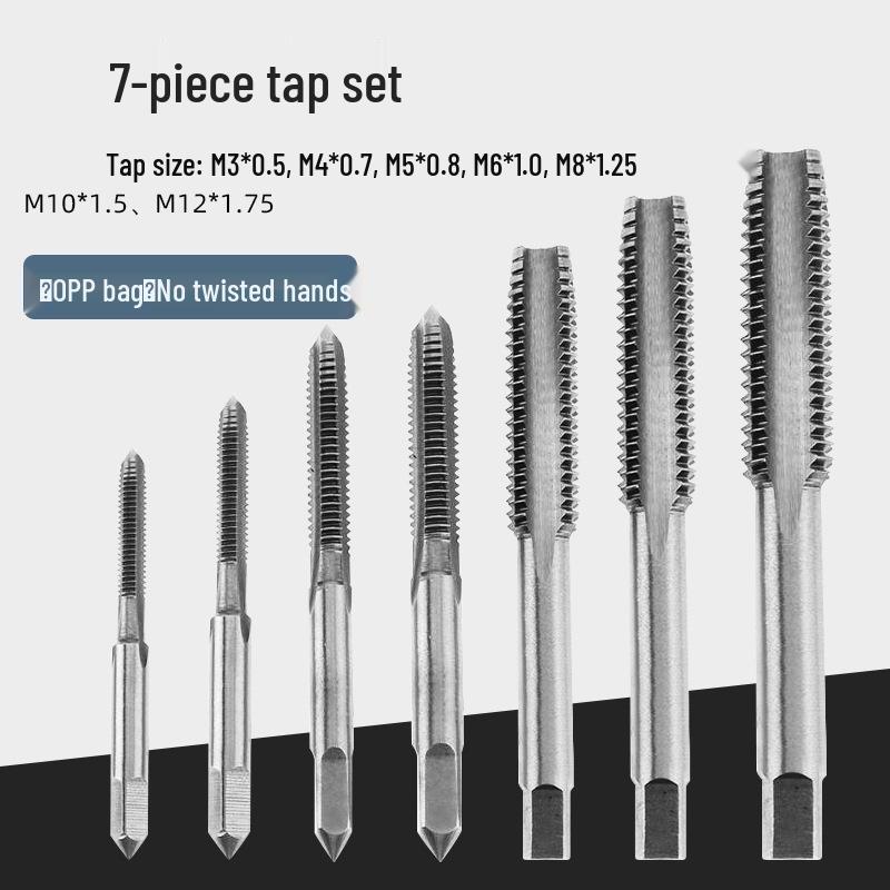 Manual Tap and Die Set: Tapping Drill Bits & Wrench Kit M3-M30