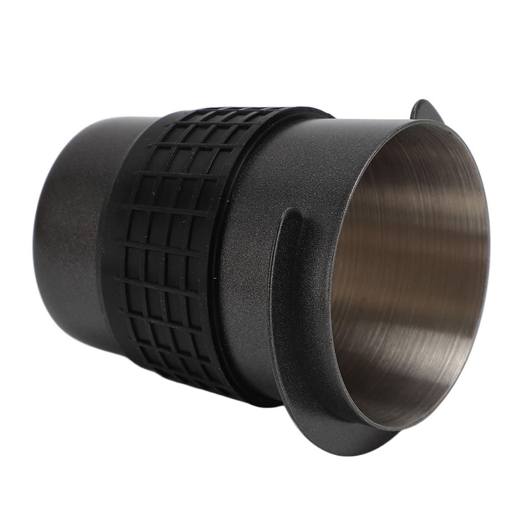 Dosing Cup Stainless Steel Coffee Powder Catcher Mug with Puck Screen for Coffee Maker Black 58mm /