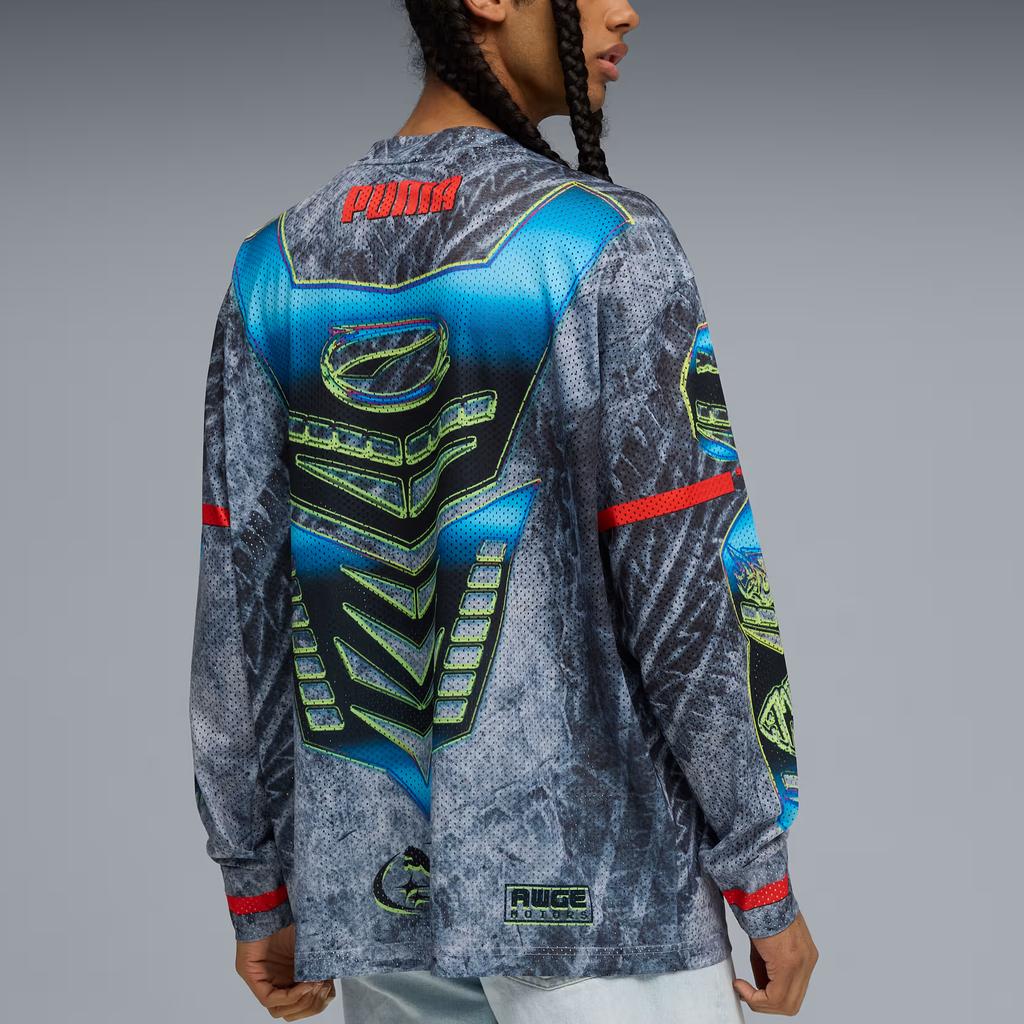 Puma X A$AP Rocky Collaboration SS25 Capsule Collection Moisture-Wicking Oversized Crew Neck Long Sleeve T-Shirt Men Tops White 633393-02