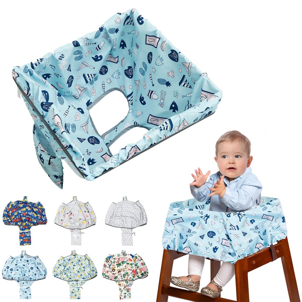 Einkaufswagen-Sitzbezug, Hochstuhlbezug für Kinder, wasserdichtes Polyester, schmutzabweisendes Sicherheitskissen aus Polyester für Babys und Kleinkinder