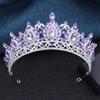 Exquisite Vintage Red Crown Princess Royal Queen Tiaras Bride Headdress Prom Party Wedding Dress Crowns Hair Jewelry Bridal