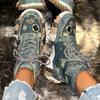 Dad Shoes Female European Fried Street Shoes Summer Breathable Single Shoes Platform Casual Sports Rhinestone Mesh Shoes