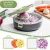 Vegetable Chopper, Pro Onion Chopper with 9 Blades, Kitchen Vegetable Slicer Chop with Round Basin, Cheese Slicer,  Carrot Chopper With Container