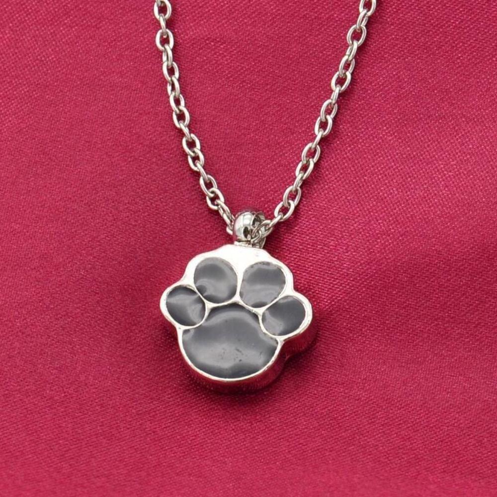 Waterproof Urn Necklaces Paw Print Ash Holder Necklace Wearable Urn Necklace  Fashion Accessories