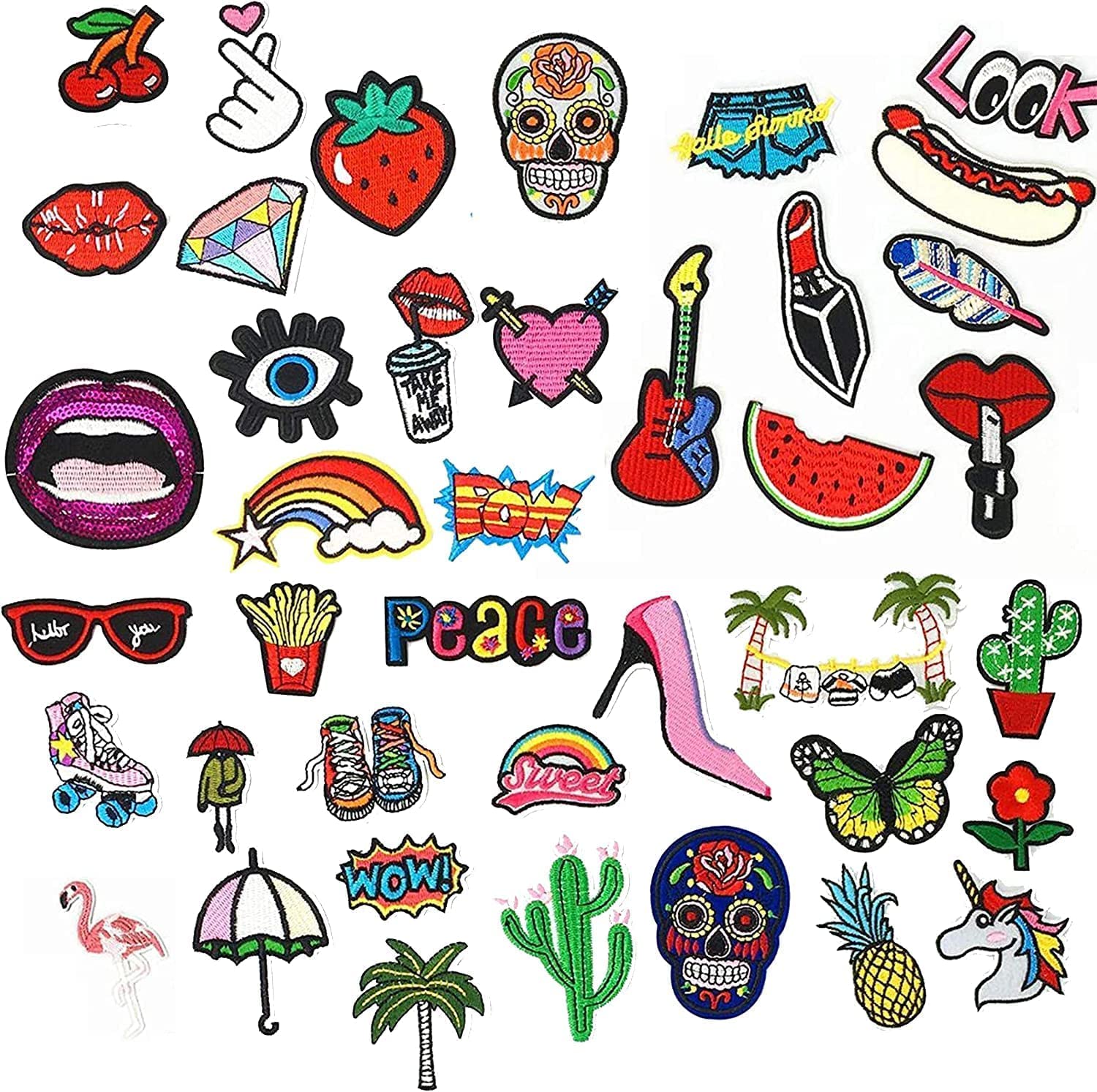 Custom Sequin Embroidery Patches With Iron on Sequins Embroidery Appliques for T-shirt Large