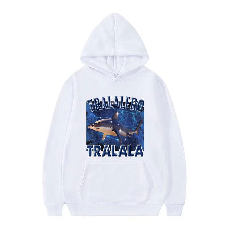 Tralalero Tralala Meme Graphic Hoodie Tops Funny Running Shark Hoodies Men Women Harajuku Hip Hop High Quality Loose Sweatshirts