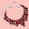 Necklace Mozambique Garnet Facited Gemstone Jewelry 18-20''