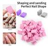 50pcs/pack Mini Sanding Nail File Sponge Cube Two-sided Polished Sponge Strip Block Professional 100/180 Sandpaper Manicure Tool