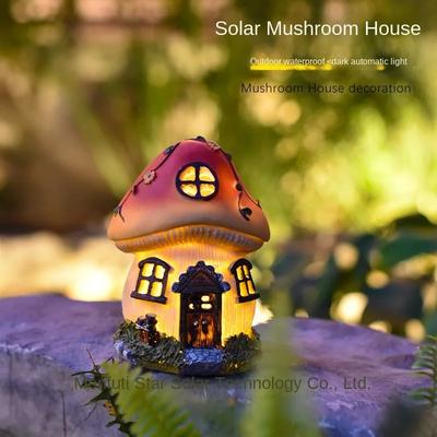 Solar Light Mushroom House Modeling Light Outdoor Garden Waterproof Garden Light Lawn Luminescent Decoration Home Decor  Angel