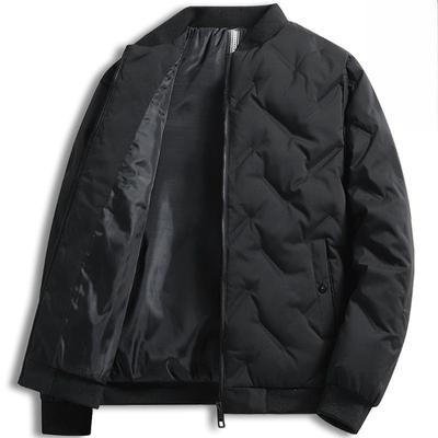 Men's Winter Short Baseball Collar Warm Grey Duck Down Jacket Trendy Versatile Clothes