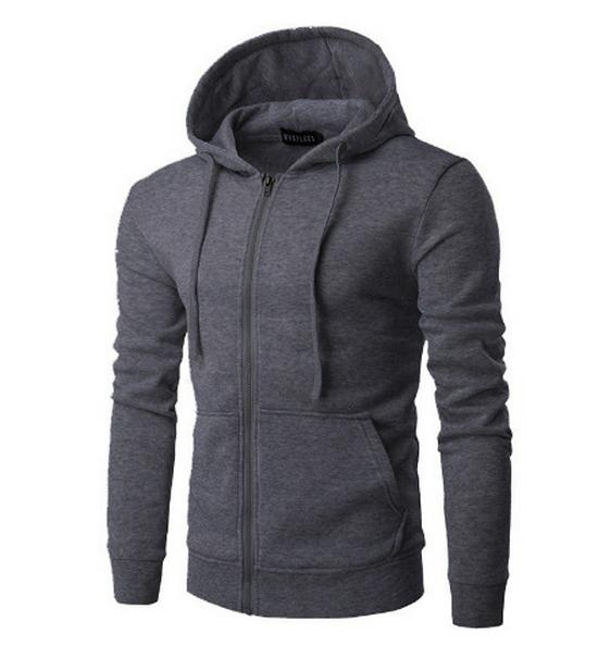 Unisex Solid Color Fleece Hoodie Cardigan - Autumn/Winter Zipper Sweatshirt, 15 Colors Available