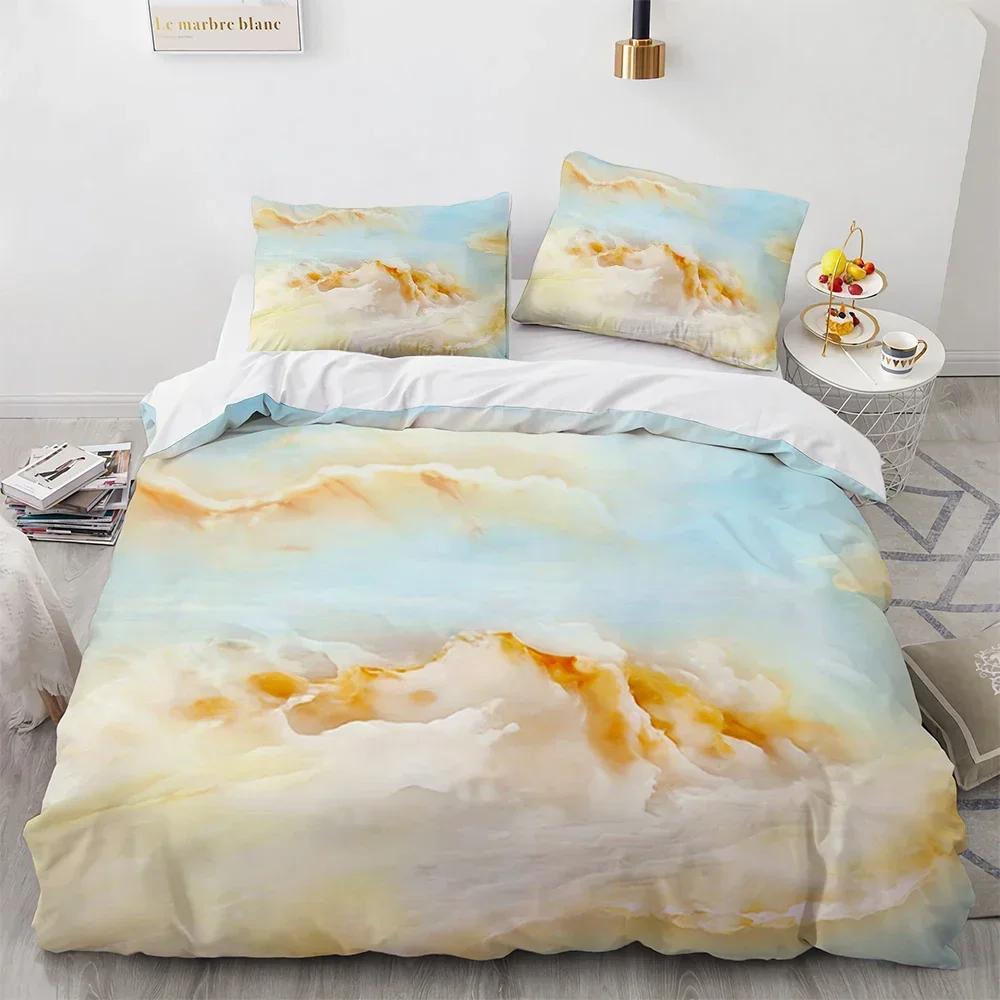 Beding Soft Duvet Cover Set White plus Black Marble 3 Piece-10 -TC Premium Microfiber Down Warm Comforter Comfortable Quilt Cover featuring Ziper