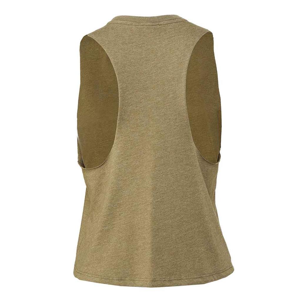Bella + Canvas Camiseta sin mangas recortada con espalda cruzada para mujer/señoras
