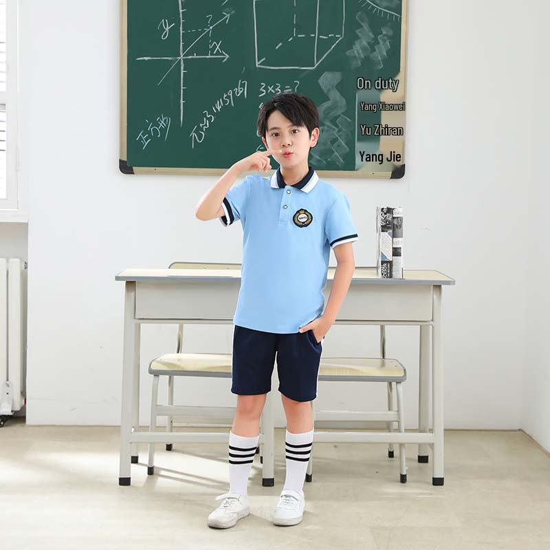 Kids' British-Style Class & Sports Uniform Set – Summer Edition