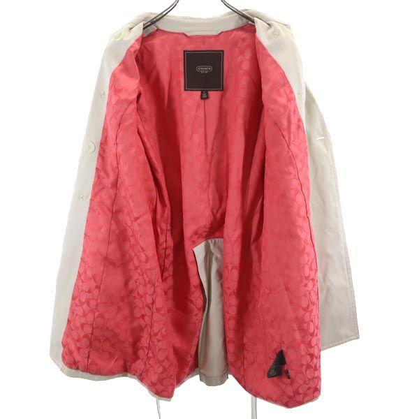 COACH trench coat S beige Waist ribbon Women Used
