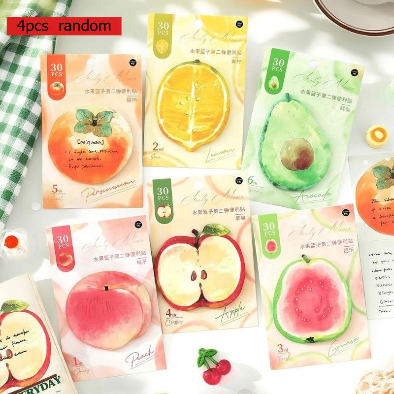 Special Shaped Office School Supplies Notes Fruit Basket Cute and Fun Sticky Student Wall Messages Memo Pad Kawai Gift