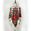 120*120Cm Luxury Floral Print Russian Square Scarf Women Breathable Thin Bandana Shawl Foulard Femme Beach Stole Lady Wraps