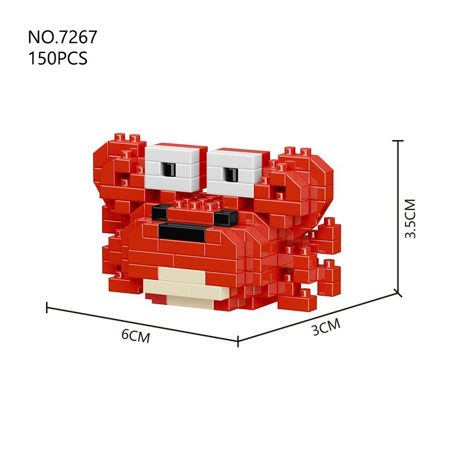 Seria Sea World Mini Organizmy Morskie Klocki Budowlane Zabawki DIY Mikro Klocki Zwierzęta Zabawki Zestawy Edukacyjne Artykuły na Prezent