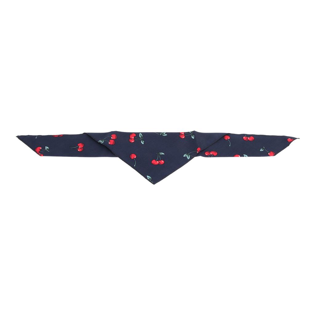 Pet Bibs Soft Machine Washable Cherry Print Triangular Cotton Dog Bib Scarf for Birthday Party