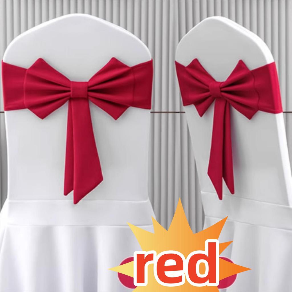 Thick Air-Layer Sun Skirt Chair Cover for Weddings, Banquets, and Conferences - No-Tie Bow Design