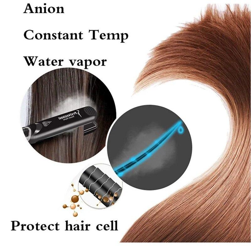 Ceramic Professional Steam Hair Straightener Vapor Hair Flat Iron Seam Hair Straightening Iron Curler