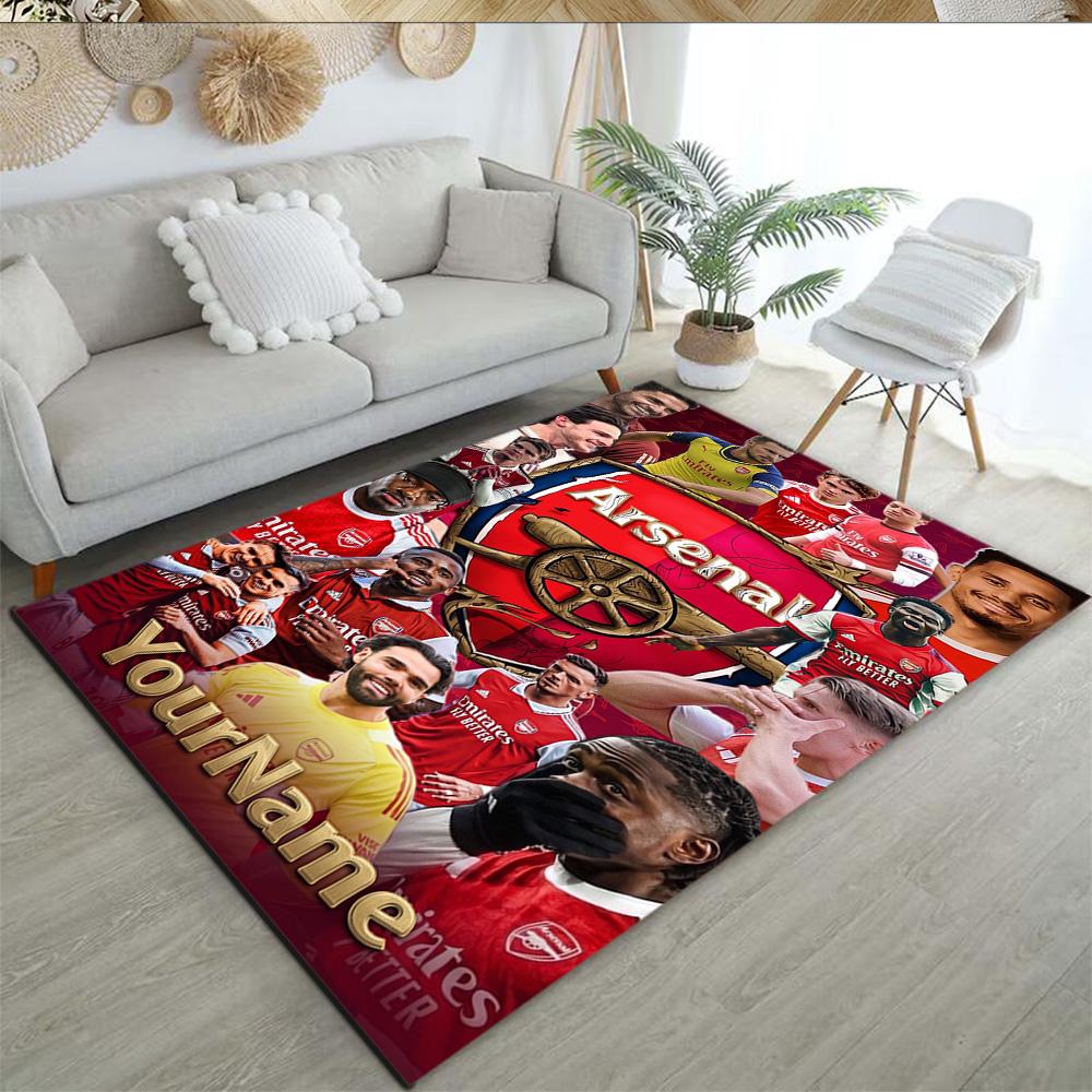 Arsenal Customize Text Floor Mat Suitable for Kitchen Foyer Dining Room Decorate room Anti-slip Rug Decorate Offices Perfect Gift for Friends & Family