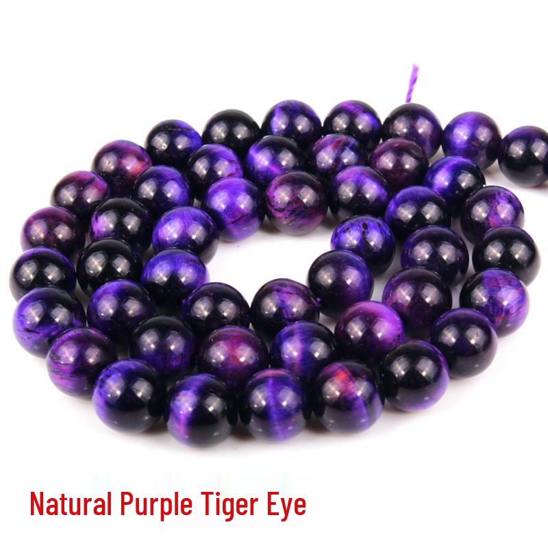 A-Grade Colored Tiger Eye Round Loose Beads for DIY Jewelry Making
