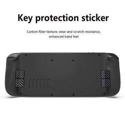 1-10set For Steam Deck Console Protection Kit Dust Plug Touchpad Sticker Button Stickers Silicone Thumbstick Caps Dustproof Net