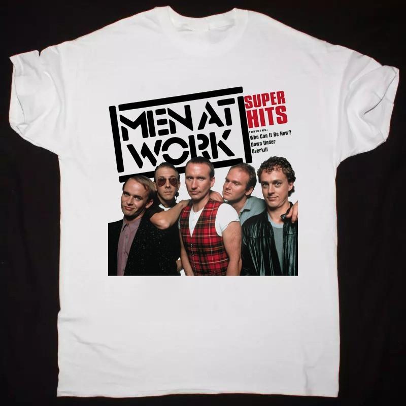 Men At Work - Super Hits White Shirt All Size S To 5XL TU100 Unisex T-Shirt XXL